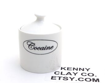 Sucrier en cocaïne, sucrier en porcelaine vintage, cadeau fantaisie amusant