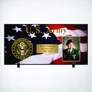Army Photo Plaque, Ultra Gloss Plaque, Army Plaque, Military Gift, Army Gift, Army Retirement Gift. Father's Day Gift, Veteran Day Gift