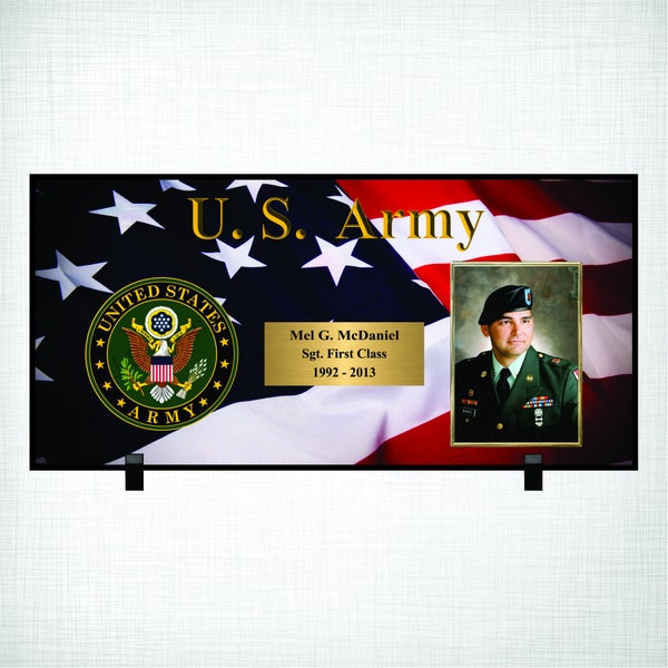 Army Photo Plaque, Ultra Gloss Plaque, Army Plaque, Military Gift, Army Gift, Army Retirement Gift. Father's Day Gift, Veteran Day Gift