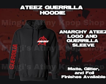 Ateez Anarchy Guerrilla inspired Pullover Hoodie for the 'Break the Wall' Tour