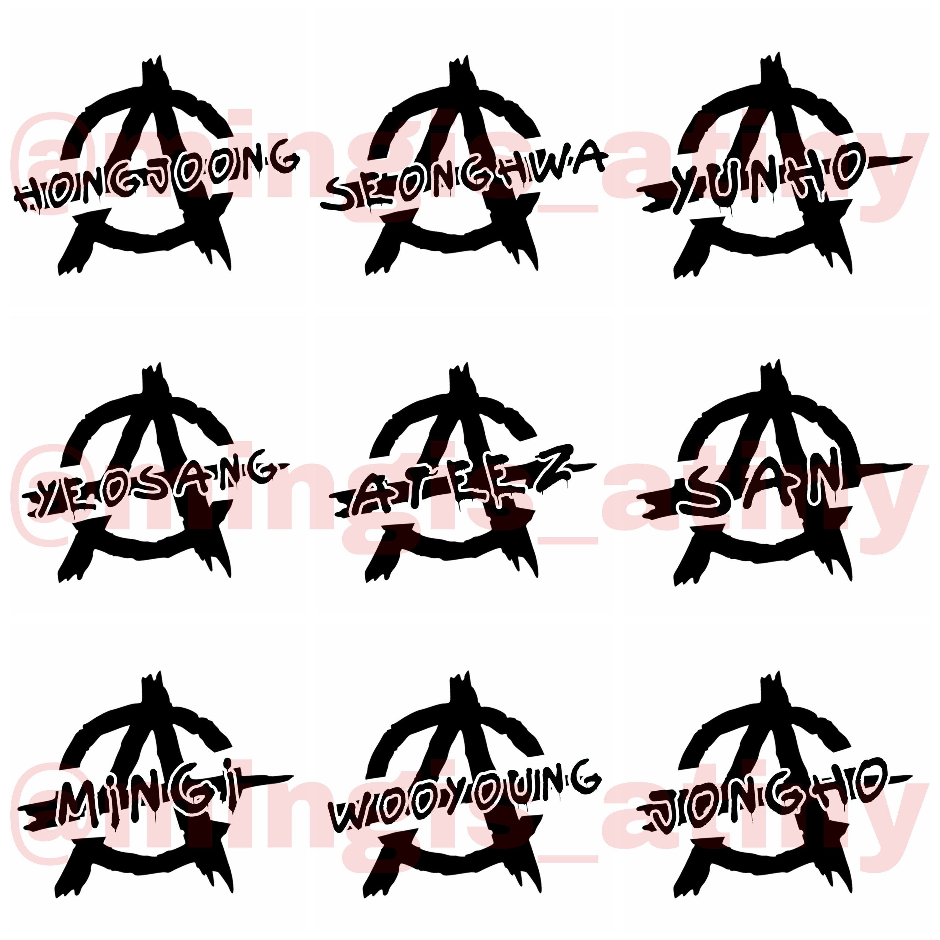Ateez Anarchy Inspired Bias Lightiny Decal Stickers Etsy