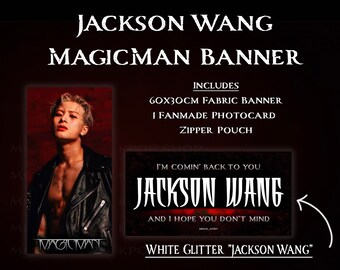 Jackson Wang MagicMan Inspired Fabric Slogan Banner Cheering Kit for Concert