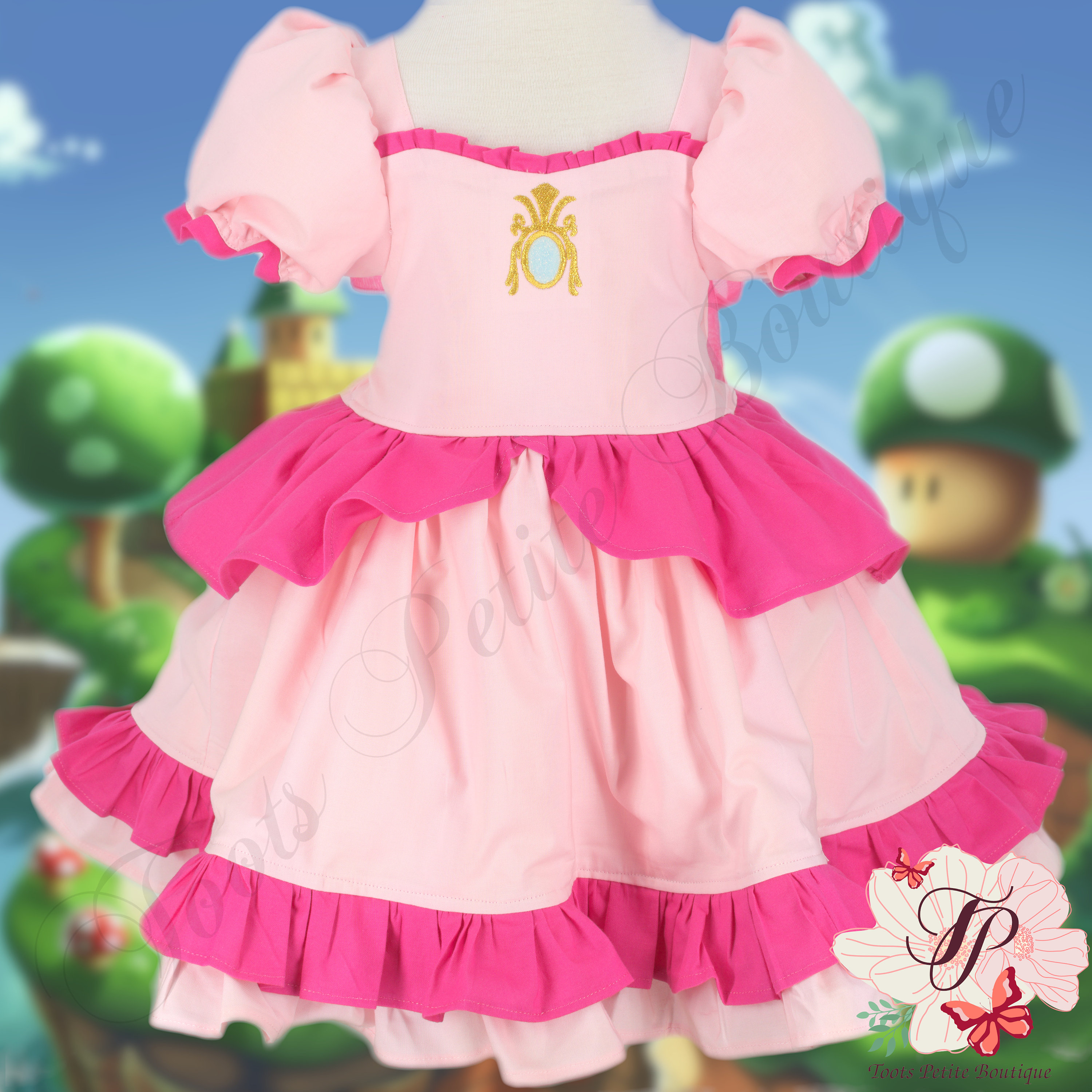 princess peach dress etsy Girls princess peach dress , princess peach inspired dress , princess peach costume , princess peach toddler dress , princess peach birthday