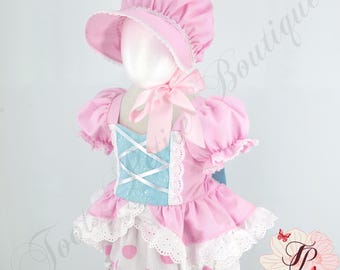 Toy Story Little Bo Peep Romper and Bonnet, Embroidered Sheep