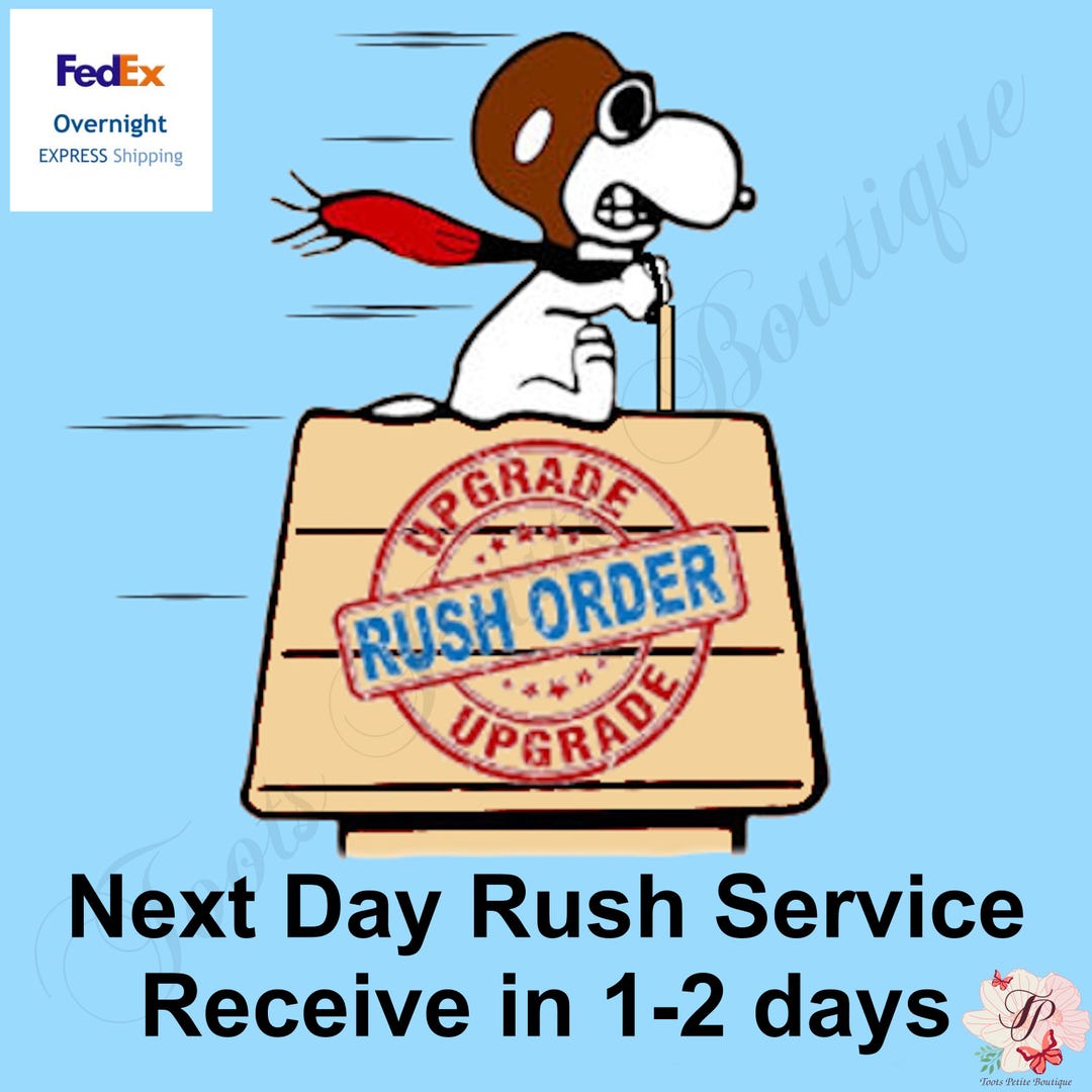 Rush Order Upgrade – Fedex Overnight Shipping (receive 1-2 Days) - Etsy