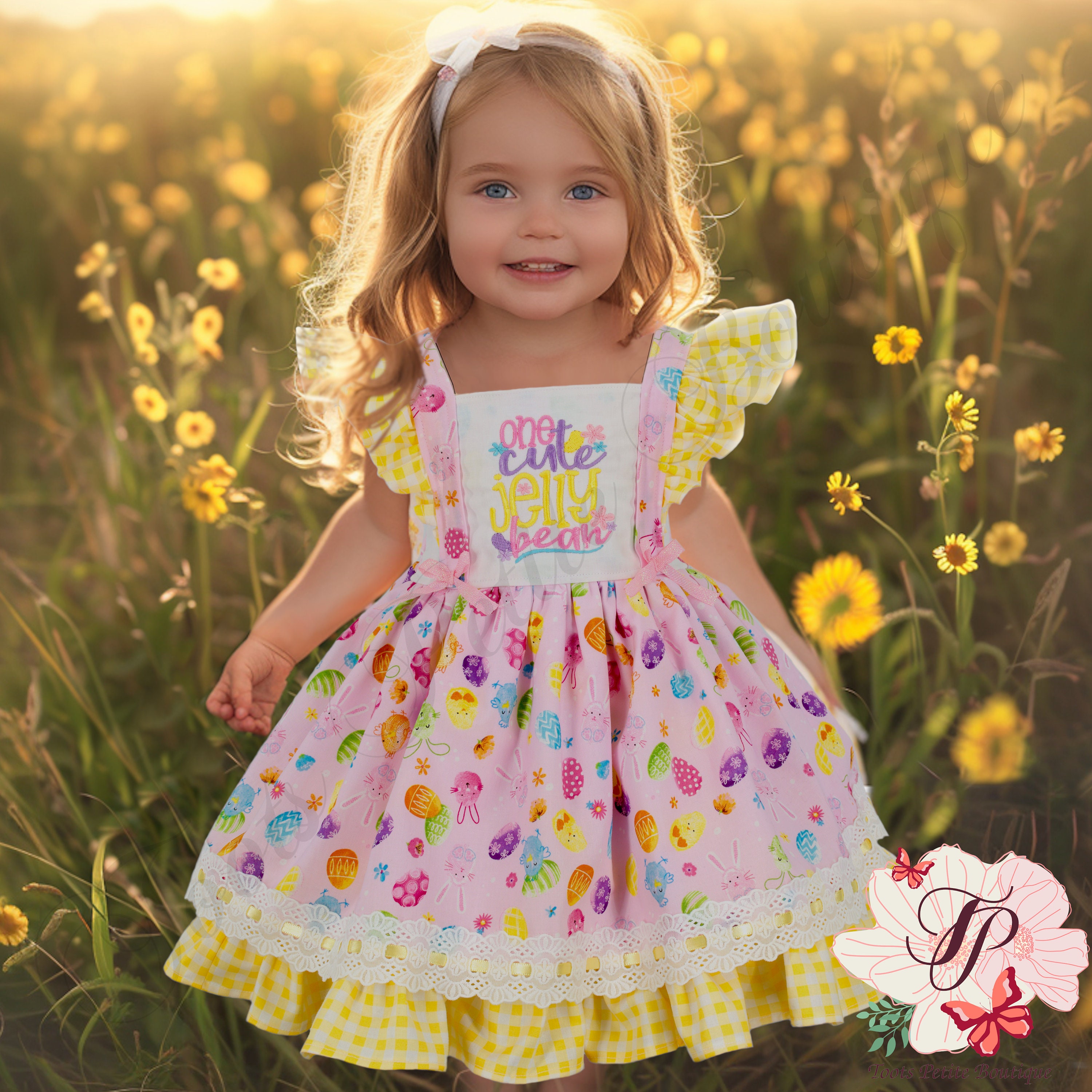Little girl yellow easter dresses best sale