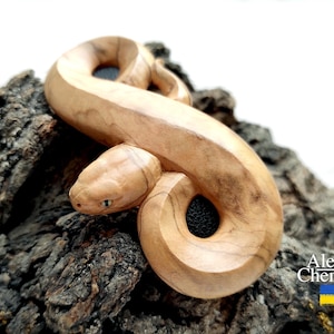 Python, Wooden Barrette Snake, Wood Carved Hair Clips, Hairgrips, Hair ...