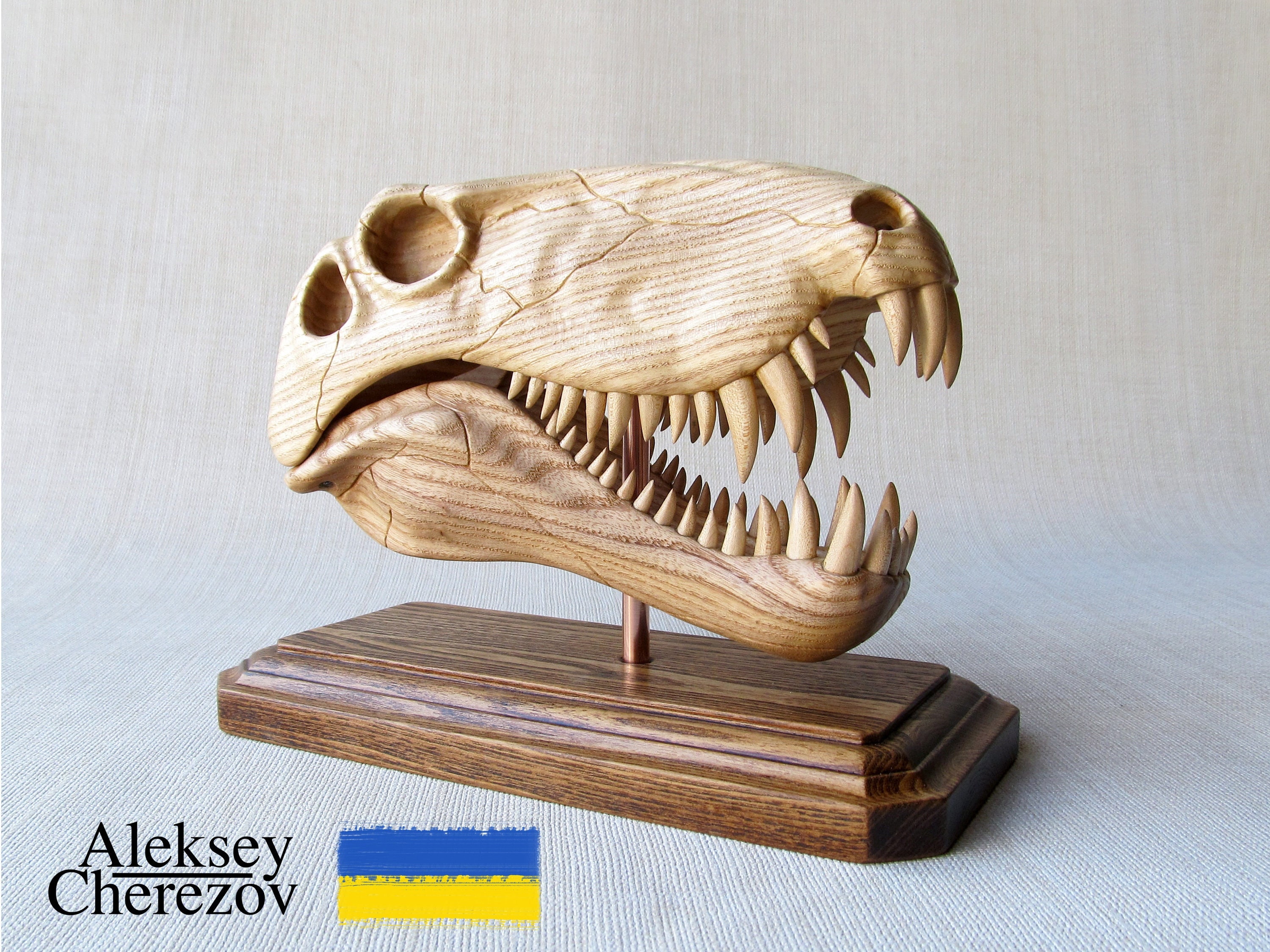 Synapsid Skull, Dimetrodon, Dinosaurus Skull, Woodcarving, Loft, a
