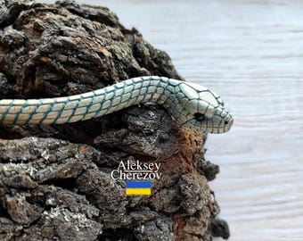 Snake hair stick, Wooden hair pin serpent, Gift for a girl, Hair accessories, Hair chopsticks.