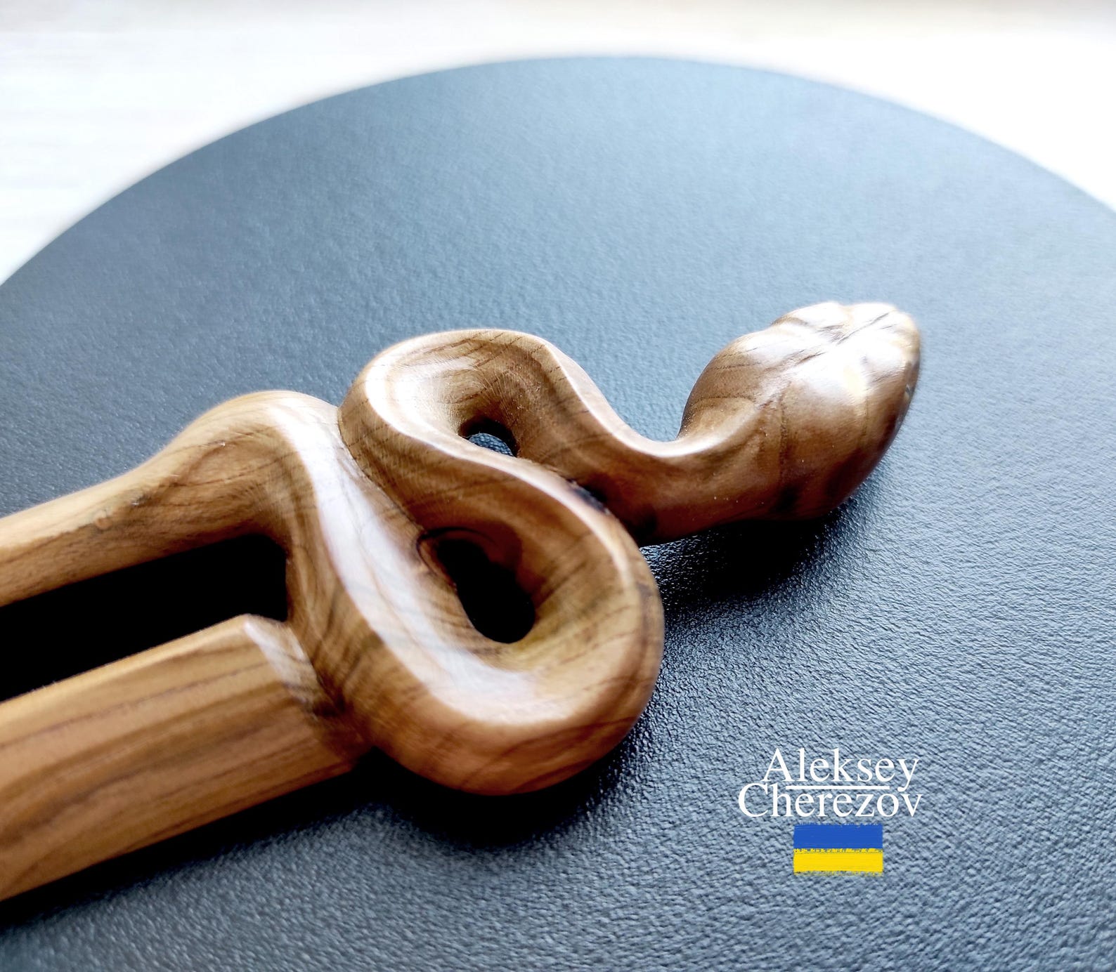 Snake. Wooden Hair Fork. Hair Stick . Carved Hair Clips Python. Hair ...