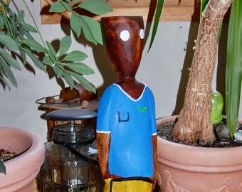 Sculpture "Azurro's Friend" - special wooden sculpture from the series "The Seers"