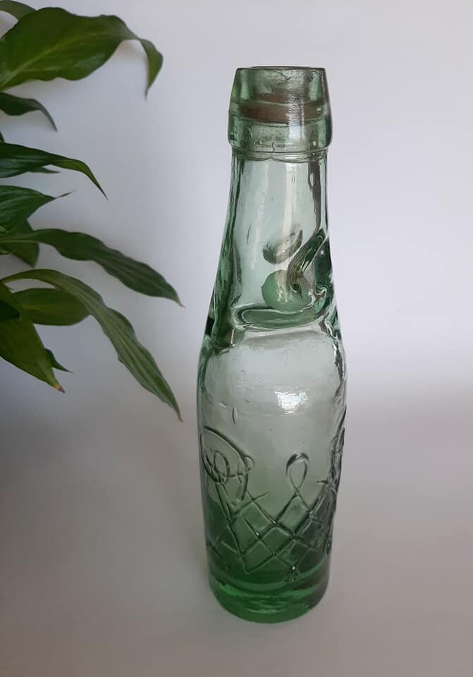 Kugelverschlussflasche Antik Knickerflasche Flasche mit Kugeln „Kracherl“ Boller(wasser)flasche