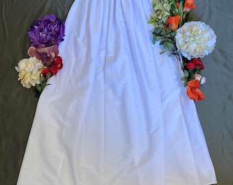 Vintage Style White Cotton Petticoat Sizes 6-22