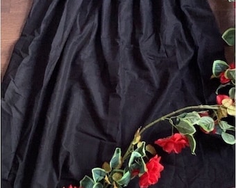 Vintage Style Black Cotton Petticoat Sizes 6-22