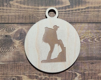 Hiking Ornament ,  Laser Engraved Ornament ,  Hiking Lover, Personalized Gift, Personalized Ornament