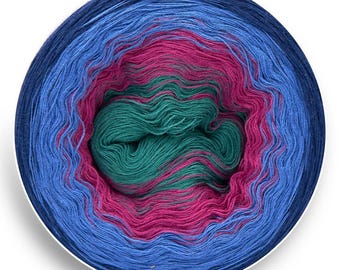 Gradient Yarn Cake: Cotton Acrylic Ombre Knitting Crochet Rollky