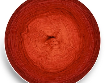 Scarlet Ombre Yarn Cake: Cotton Acrylic Gradient Yarn
