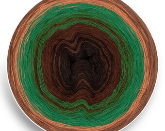 Cotton Acrylic Gradient Yarn Cake: Earthy Tones Ombre, 3-4 Ply