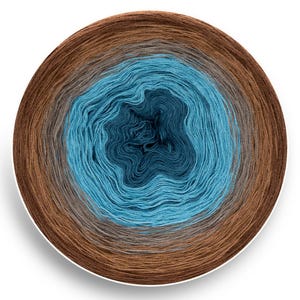 River Flow Ombre Yarn Cake: Cotton Acrylic Gradient Yarn