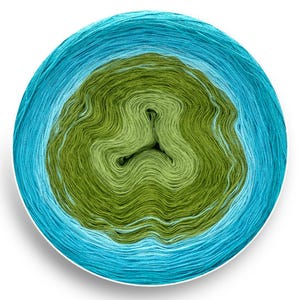 Lagoon Ombre Yarn Cake: Cotton Acrylic Gradient Yarn