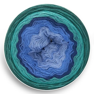 Cold Water Ombre Yarn Cake: Cotton Acrylic Gradient Yarn