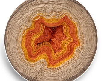 Sunset Beach Gradient Yarn Cake: Cotton Acrylic Ombre Yarn