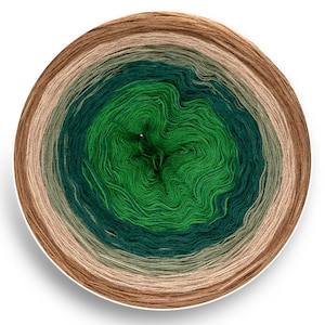 Camouflage Gradient Yarn Cake: Cotton Acrylic Ombre Yarn