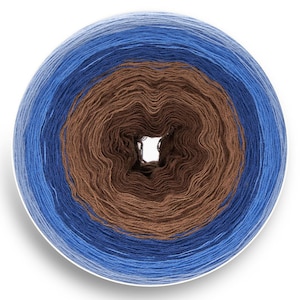 Milky Way Gradient Yarn Cake: Cotton Acrylic Ombre, 3-4 Ply