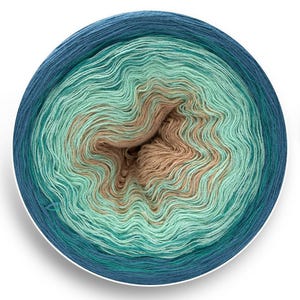 Sea Breeze Gradient Yarn Cake: Cotton Acrylic Ombre Yarn