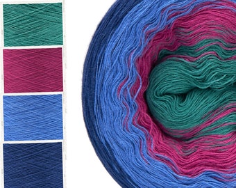 Crochet, Knitting Gradient Yarn Cake, Color Vibes, (#38), Cotton Acrylic, Ombre Yarn Cake