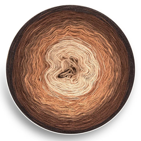 Gradient Yarn Cake: Przędza bawełniana akrylowa ombre, kolor orzechów