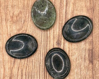 Moss Agate Worry Stone | personal growth | divine feminine crystals | manifest success | connect to earth | grounding crystals for grounding