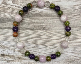 Heal the Heart bracelet | crystals for healing the heart | crystals for grieving | gift for grieving friend | bracelet for grief | gemstones