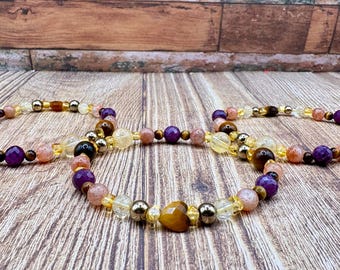 2026 Gemstone Beaded Bracelet | Bracelet designed with crystals to harness the strength, power, and confidence of the sun to take on 2026!
