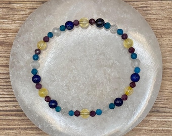 Happy Beads healing gemstone bracelet |  colorful gemstone bracelet | unique gift | friendship bracelet | crystals for happiness crystals