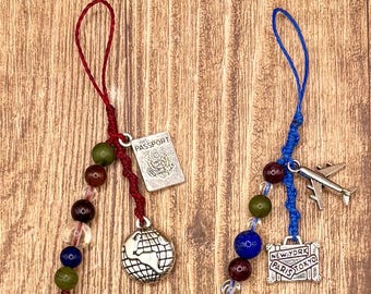 Safe Travels Cell Phone Fidget Charms | Fidget Charm for Cell Phone made with authentic crystals