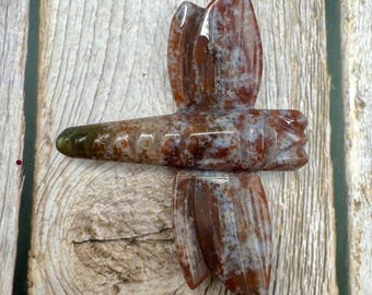 Ocean Jasper Dragonfly Crystal | connect to nature | crystals for nature lover | crystals for anxiety | stress relief | grounding crystals |