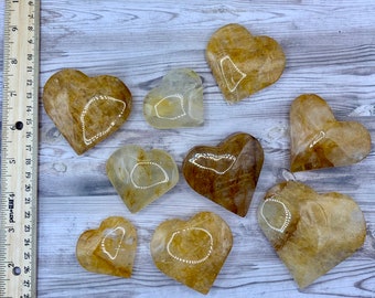 High Quality Golden Healer Quartz Heart | crystals for healing | help with healing | healer | connect to source energy | heal the body &mind