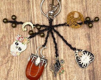 Witch Bells Keychain | keychain for protection from spirits | crystals for protection | witches bells | witchy keychain | witch’s bells