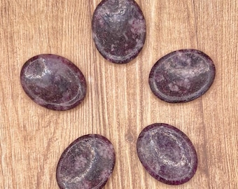 Lepidolite Worry Stone | lepidolite pocket stone | calming crystals | grief support | crystals for protection | crystals for anxiety |