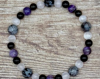 Shadow Work Support Bracelet | crystals for shadow work | help with shadow work | crystals for self help | crystals for inside work | heal