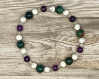 Freedom from Anxiety | crystals for anxiety relief | crystals for stress relief | panic relief | fancy beaded bracelet | help with anxiety |