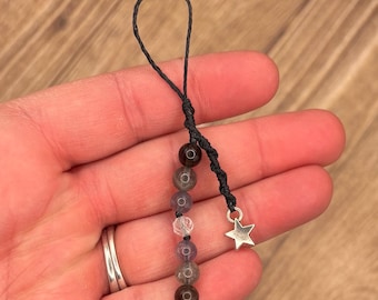 Cell Phone Star Charm | Fidget Charm for Cell Phone made with authentic crystals | witchy phone charm | celestial phone charm