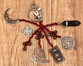 Witch Bells Keychain | keychain for protection from spirits | crystals for protection | witches bells | witchy keychain | bag charm bells