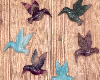 Hummingbird Crystal Carving | hummingbird decor | hummingbird carving | hummingbird gift | gift for bird lover | unique bird gift | bird