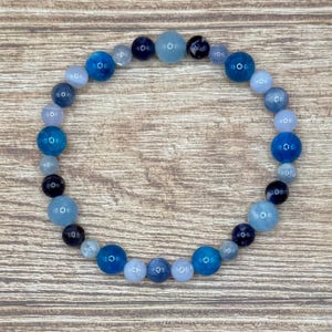 Pulsera de piedras preciosas para oradores públicos / cristales para hablar en público / cristales calmantes / curación del chakra de la garganta / aumento de la confianza