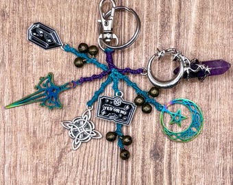 Witch Bells Keychain | keychain for protection from spirits | crystals for protection | witches bells | witchy keychain | witch’s bells