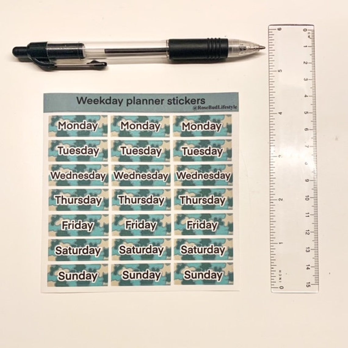 Weekday planner sticker sheets | Etsy