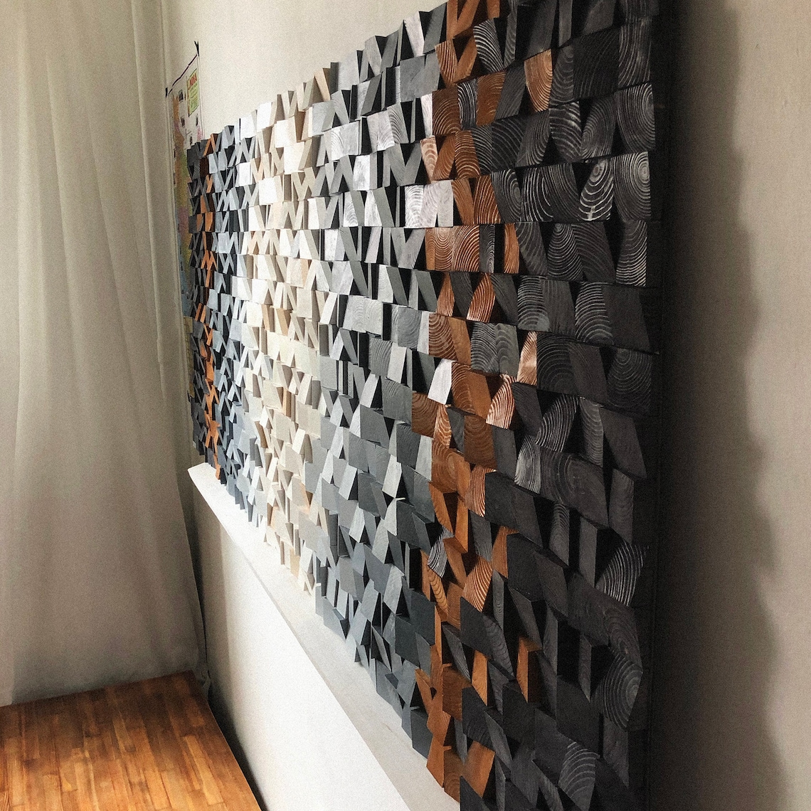 Offwhite wood wall art wall art wood wall decor large Etsy