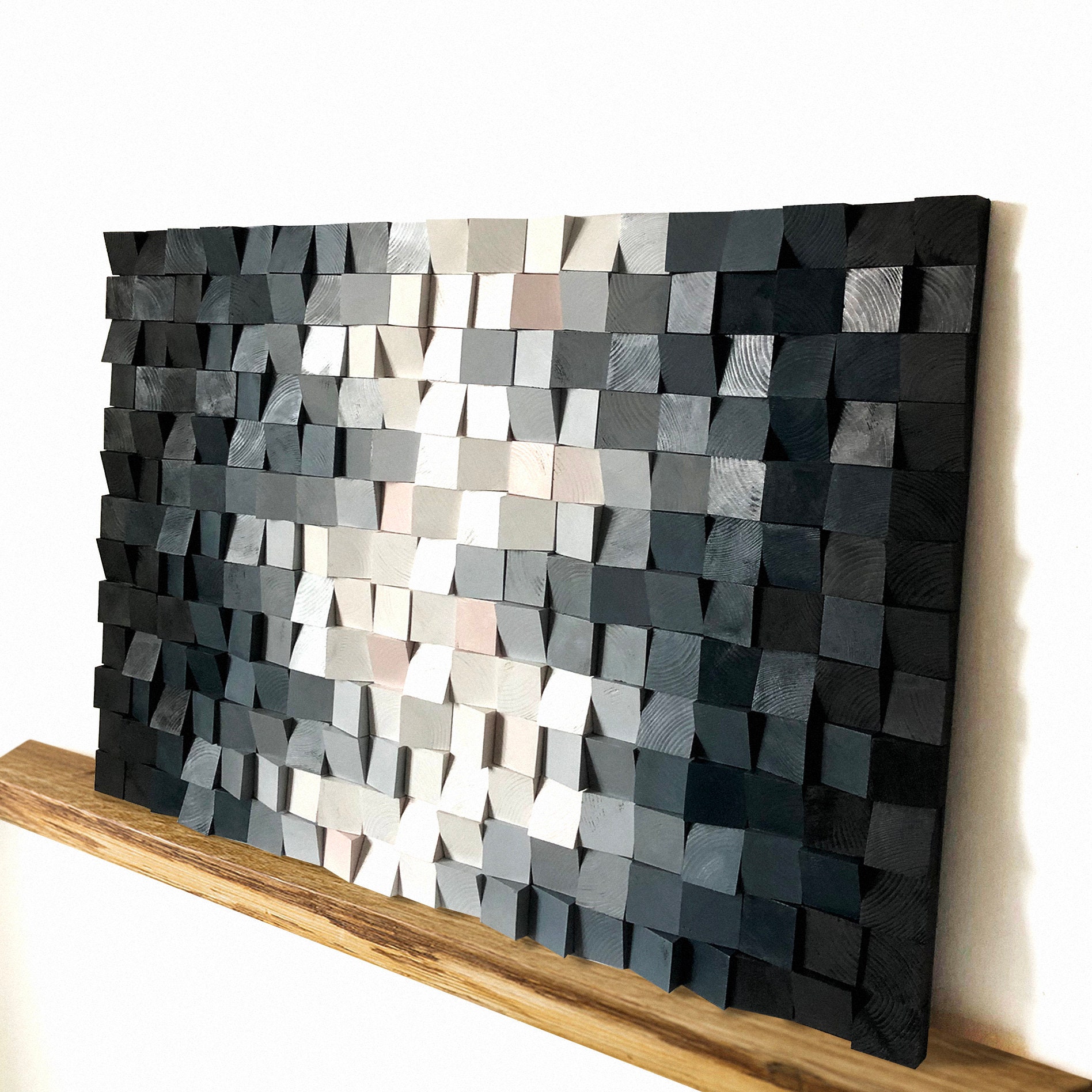 Gray Tone Wood Wall Art Wall Art Wood Wall Decor Large Etsy